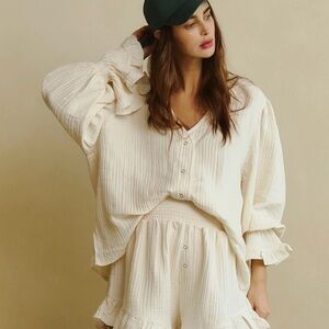 Nothing Fits But Luxe Ruffled Muslin Set